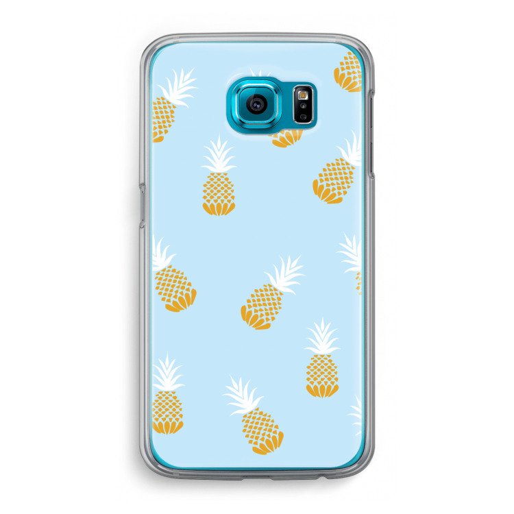 Ananasjes: Samsung Galaxy S6 Transparant Hoesje