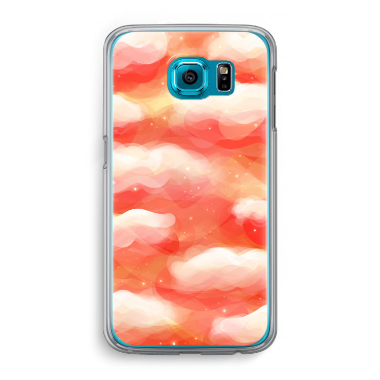 Lichte Wolken: Samsung Galaxy S6 Transparant Hoesje