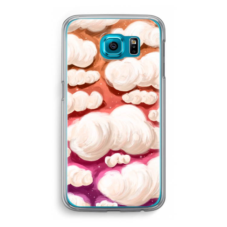 Katoen Wolken: Samsung Galaxy S6 Transparant Hoesje
