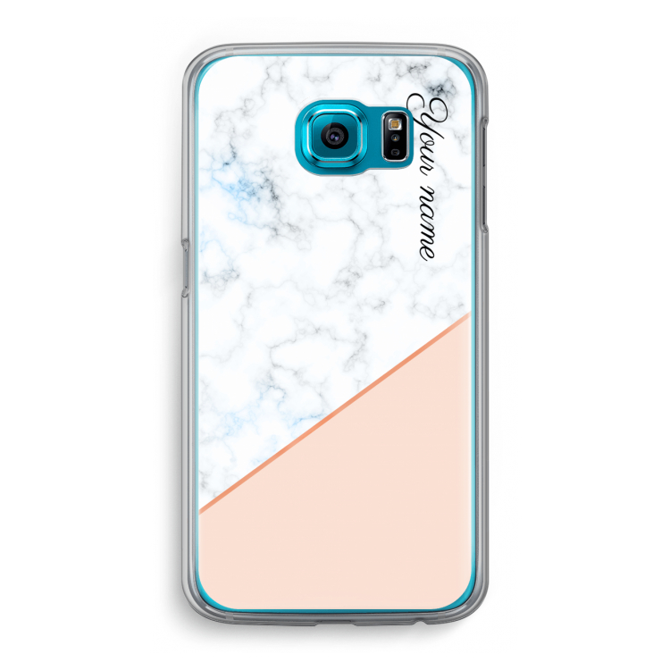 Marmer in stijl: Samsung Galaxy S6 Transparant Hoesje