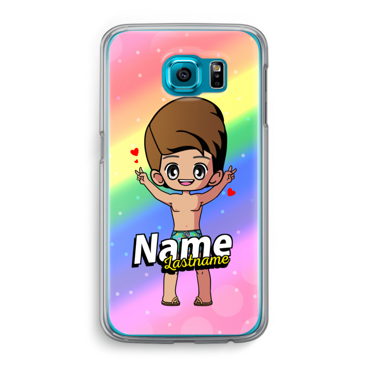 Chibi Maker man: Samsung Galaxy S6 Transparant Hoesje