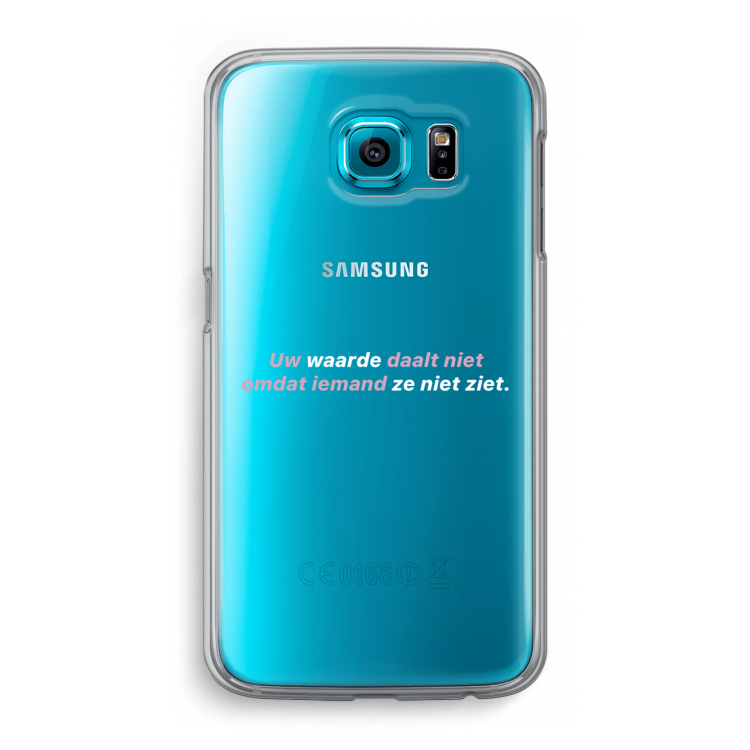 uw waarde daalt niet: Samsung Galaxy S6 Transparant Hoesje