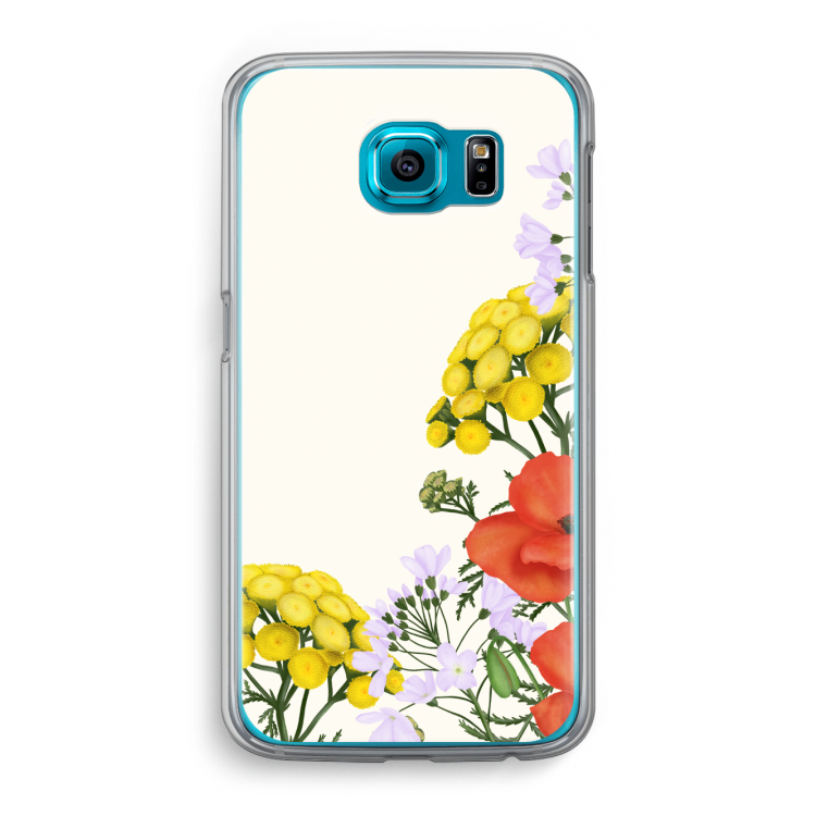 Wilde bloemen: Samsung Galaxy S6 Transparant Hoesje
