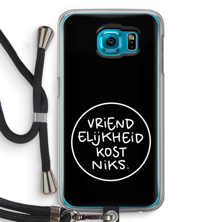 Vriendelijkheid: Samsung Galaxy S6 Transparant Hoesje met koord