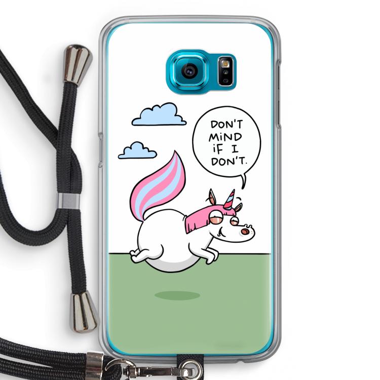 Unicorn: Samsung Galaxy S6 Transparant Hoesje met koord
