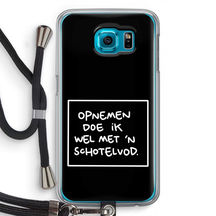 Schotelvod: Samsung Galaxy S6 Transparant Hoesje met koord