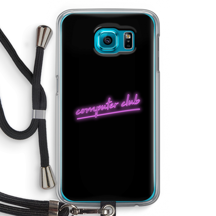 Vice Black: Samsung Galaxy S6 Transparant Hoesje met koord