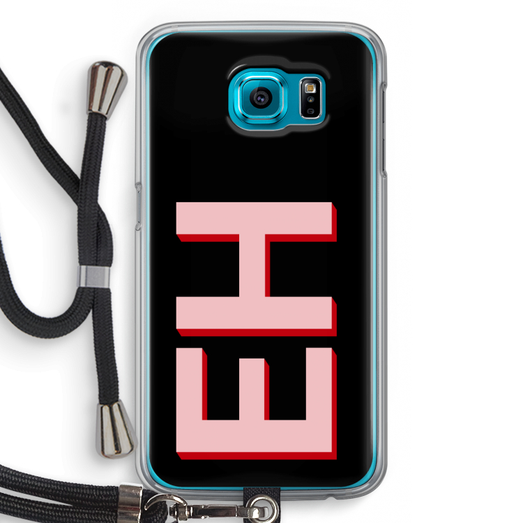 Monogram: Samsung Galaxy S6 Transparant Hoesje met koord