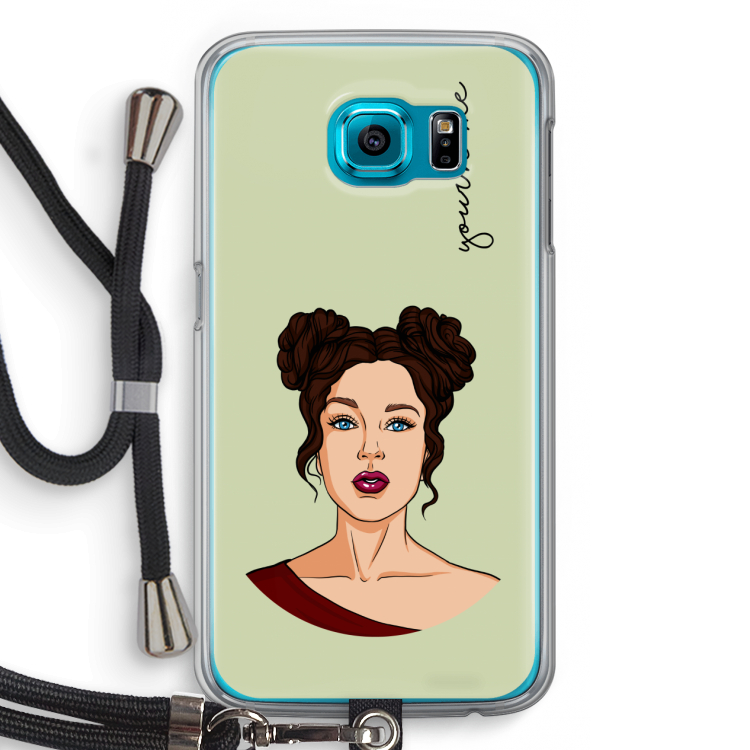 Pop-Art Creator: Samsung Galaxy S6 Transparant Hoesje met koord