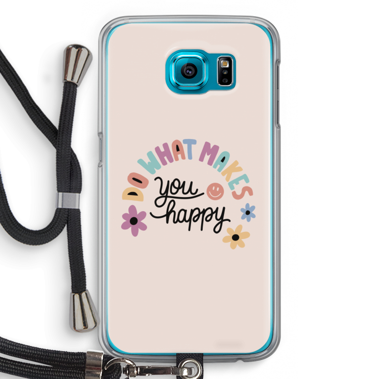 Happy days: Samsung Galaxy S6 Transparant Hoesje met koord