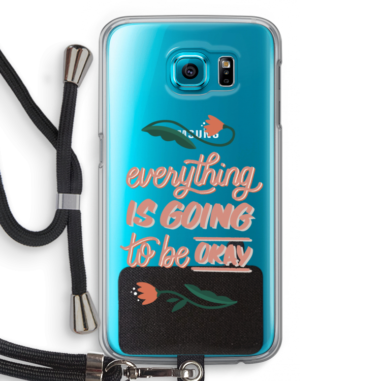 Optimistic flower girl: Samsung Galaxy S6 Transparant Hoesje met koord