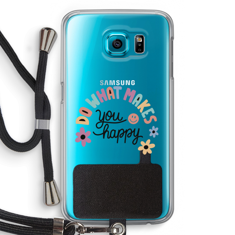 Happy days: Samsung Galaxy S6 Transparant Hoesje met koord