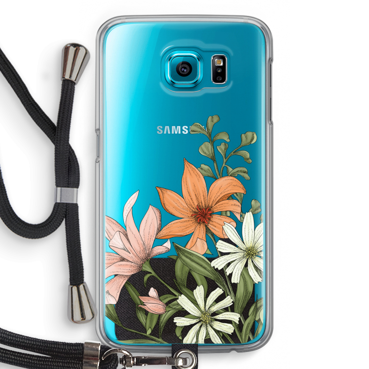 Floral bouquet: Samsung Galaxy S6 Transparant Hoesje met koord