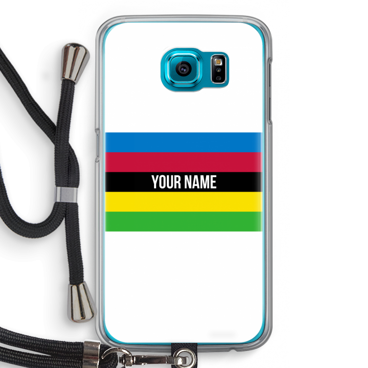 WK Wielrennen: Samsung Galaxy S6 Transparant Hoesje met koord