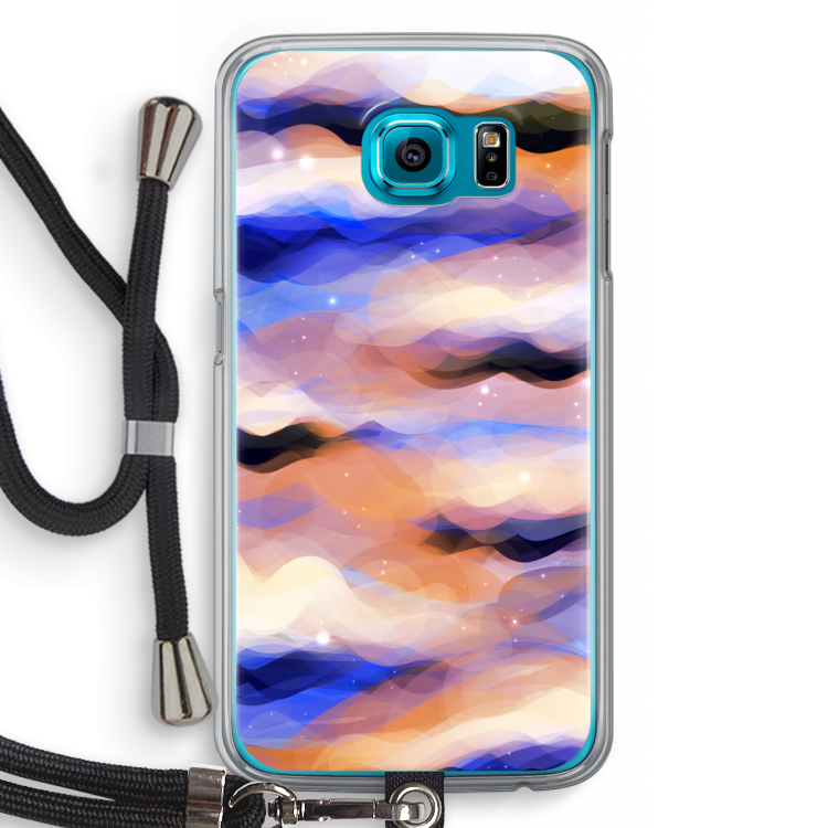 Donkere Wolken: Samsung Galaxy S6 Transparant Hoesje met koord
