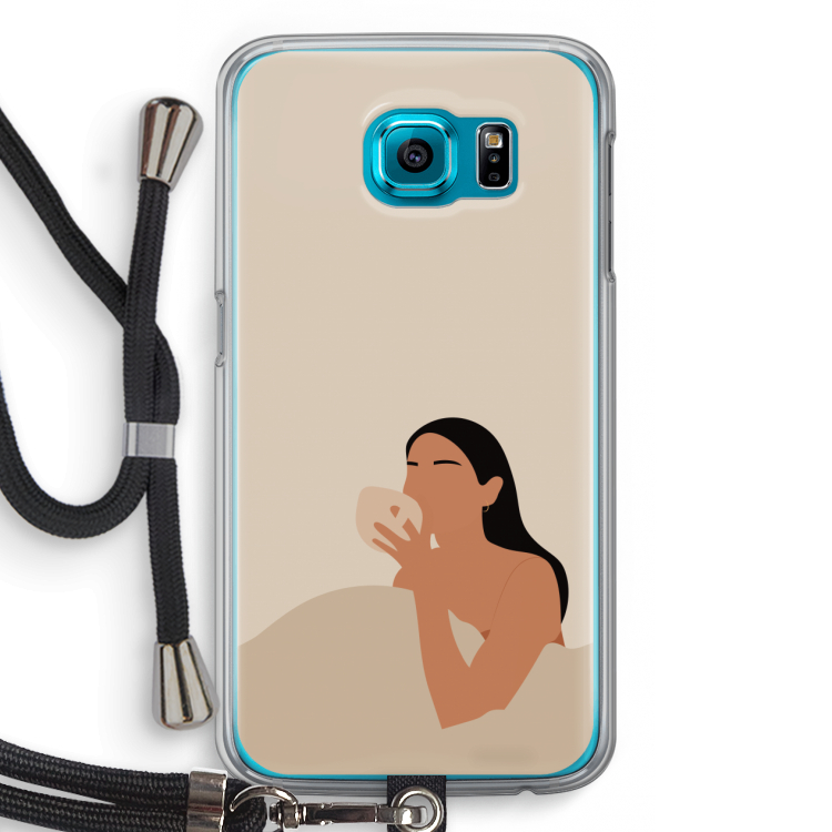 Fresh coffee: Samsung Galaxy S6 Transparant Hoesje met koord