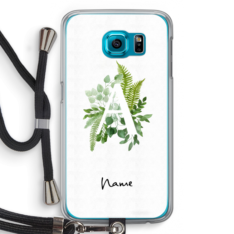 Green Brush: Samsung Galaxy S6 Transparant Hoesje met koord