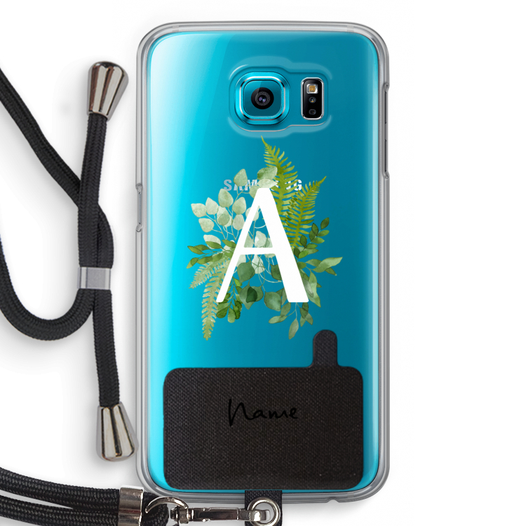 Green Brush: Samsung Galaxy S6 Transparant Hoesje met koord