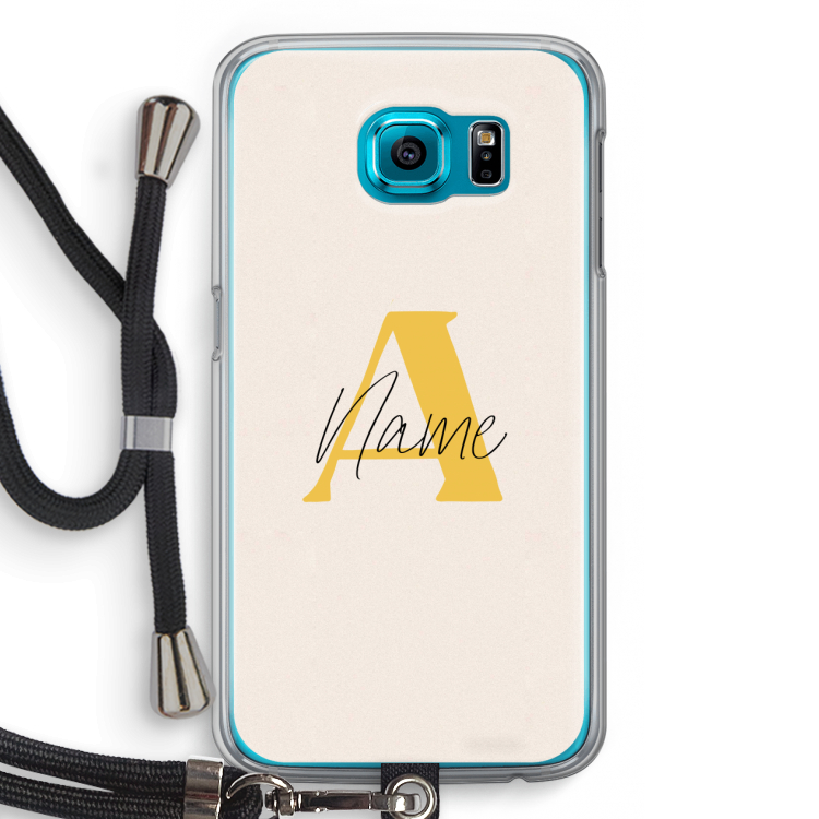 Amber Script: Samsung Galaxy S6 Transparant Hoesje met koord