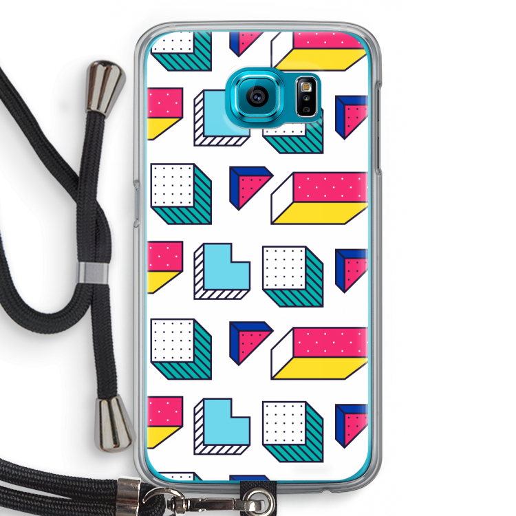 8-bit N°7: Samsung Galaxy S6 Transparant Hoesje met koord