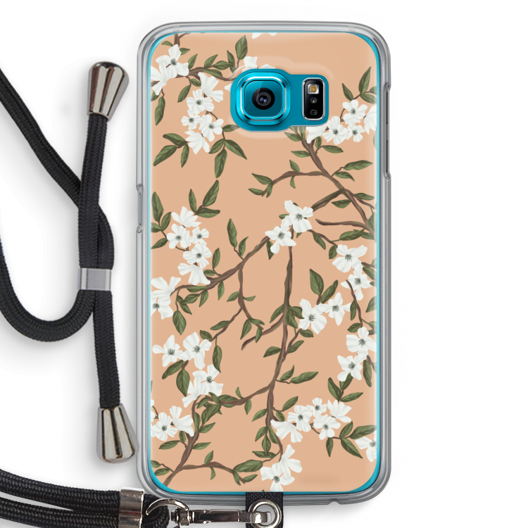Blossoming spring: Samsung Galaxy S6 Transparant Hoesje met koord