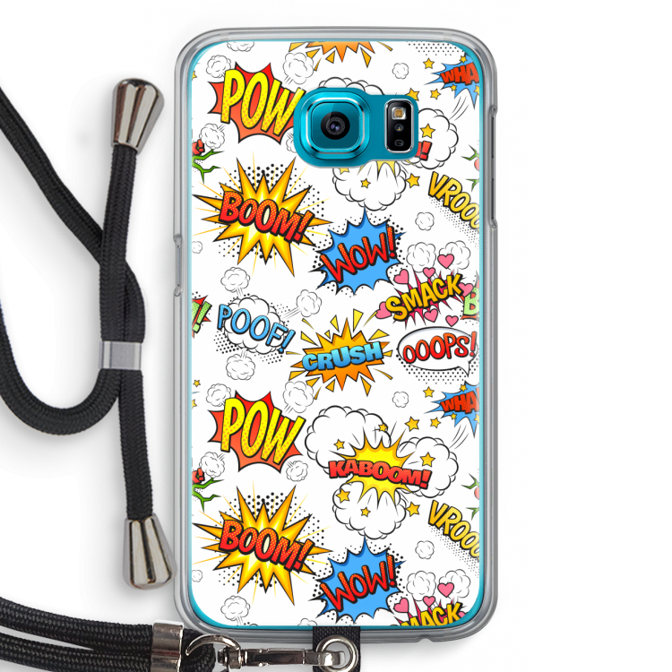 Pow Smack: Samsung Galaxy S6 Transparant Hoesje met koord