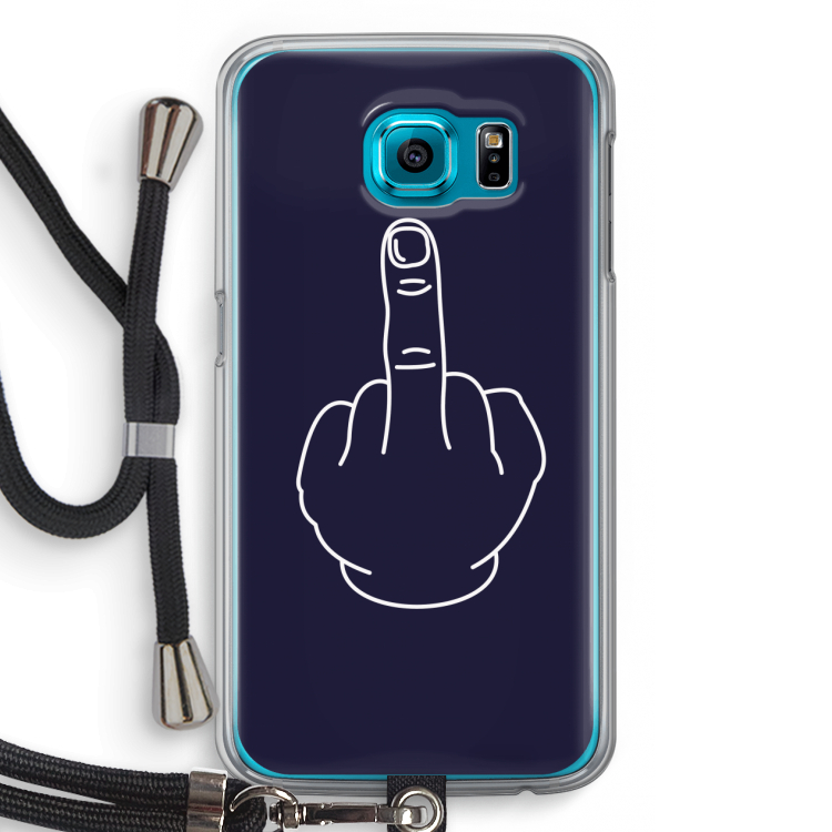 F**k U: Samsung Galaxy S6 Transparant Hoesje met koord