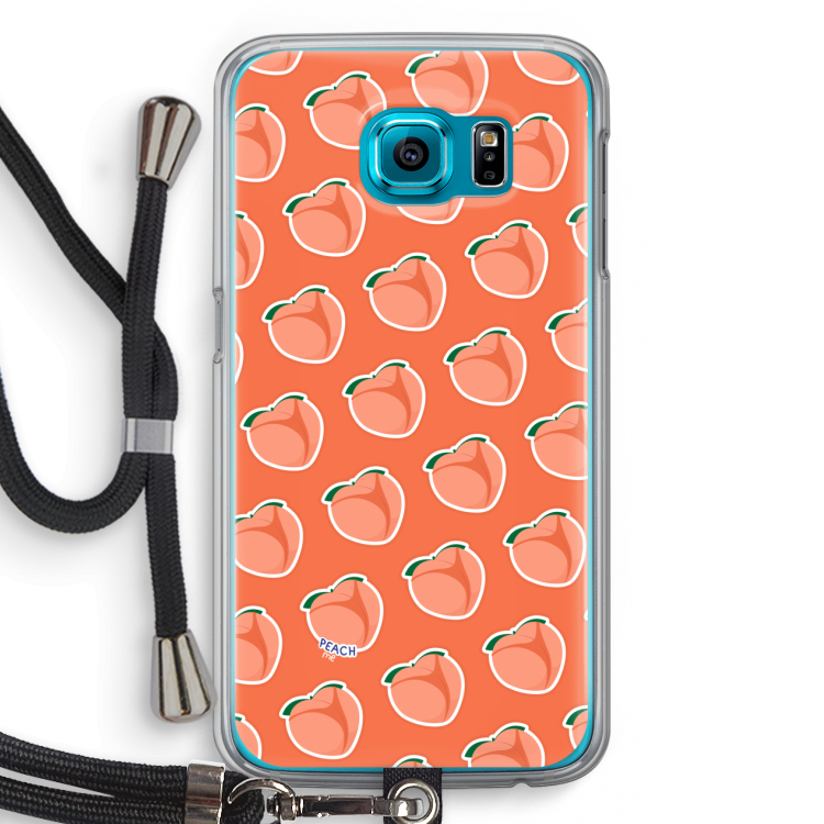 Just peachy: Samsung Galaxy S6 Transparant Hoesje met koord