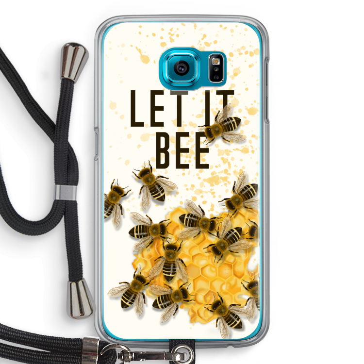Let it bee: Samsung Galaxy S6 Transparant Hoesje met koord