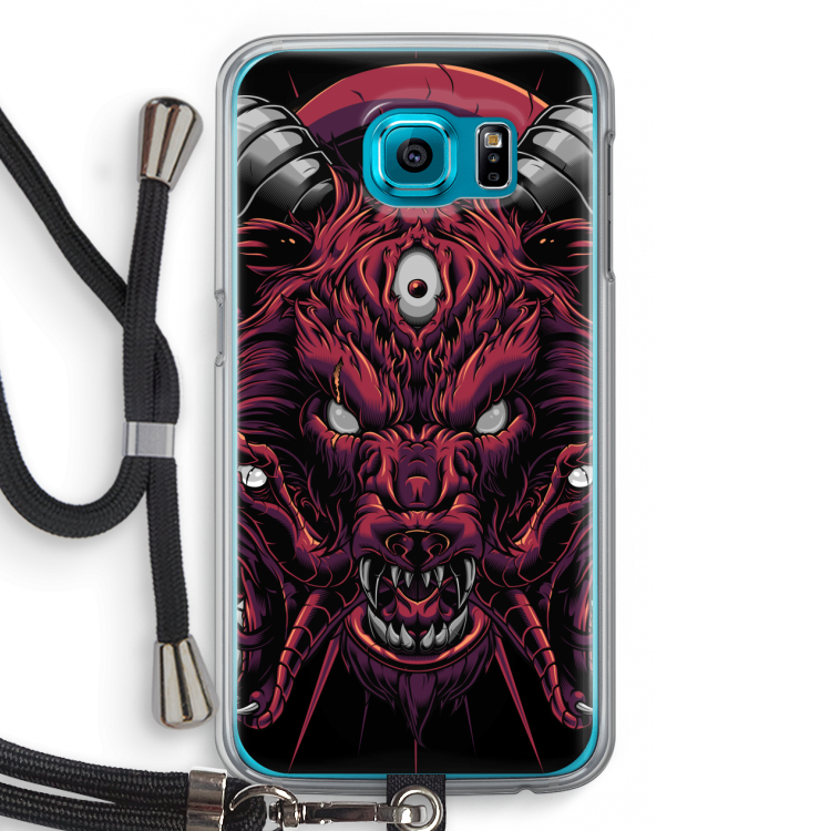 Hell Hound and Serpents: Samsung Galaxy S6 Transparant Hoesje met koord