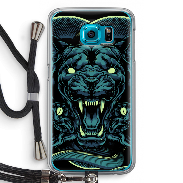 Cougar and Vipers: Samsung Galaxy S6 Transparant Hoesje met koord