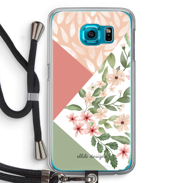 Sweet heaven geometrics: Samsung Galaxy S6 Transparant Hoesje met koord