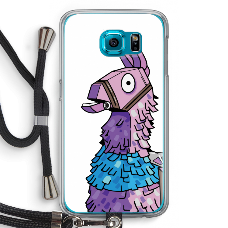 Lama: Samsung Galaxy S6 Transparant Hoesje met koord