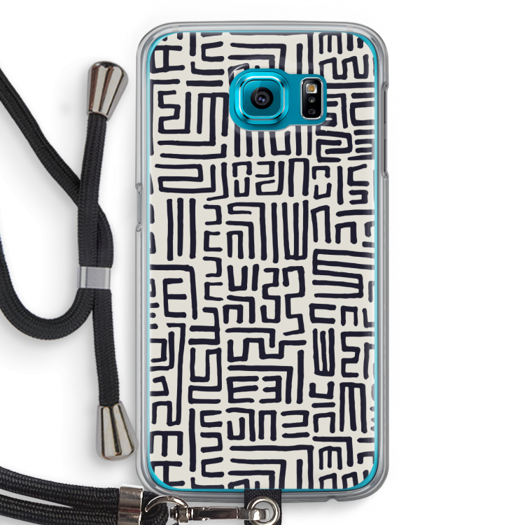 Moroccan Print: Samsung Galaxy S6 Transparant Hoesje met koord