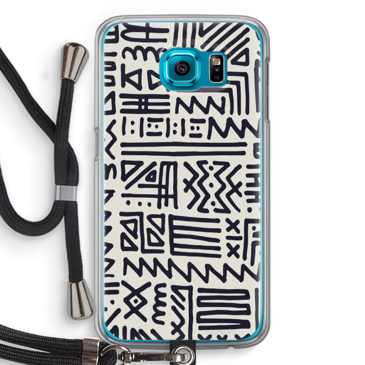 Marrakech print: Samsung Galaxy S6 Transparant Hoesje met koord
