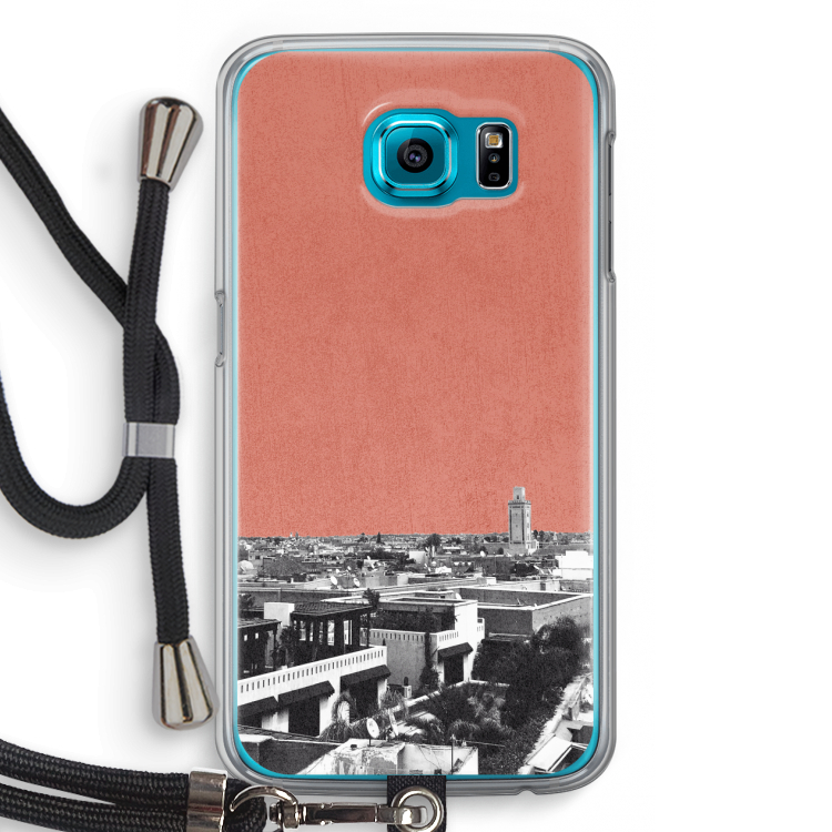 Marrakech Skyline : Samsung Galaxy S6 Transparant Hoesje met koord