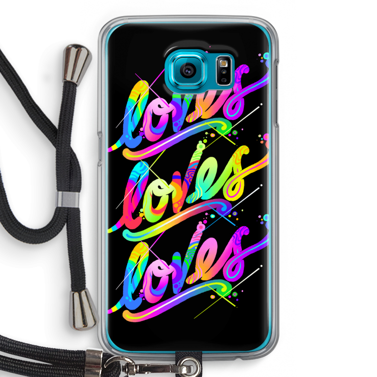 Loves: Samsung Galaxy S6 Transparant Hoesje met koord