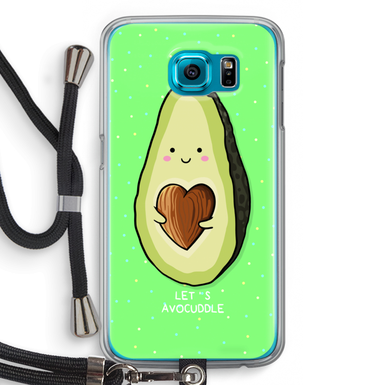 Avocuddle: Samsung Galaxy S6 Transparant Hoesje met koord