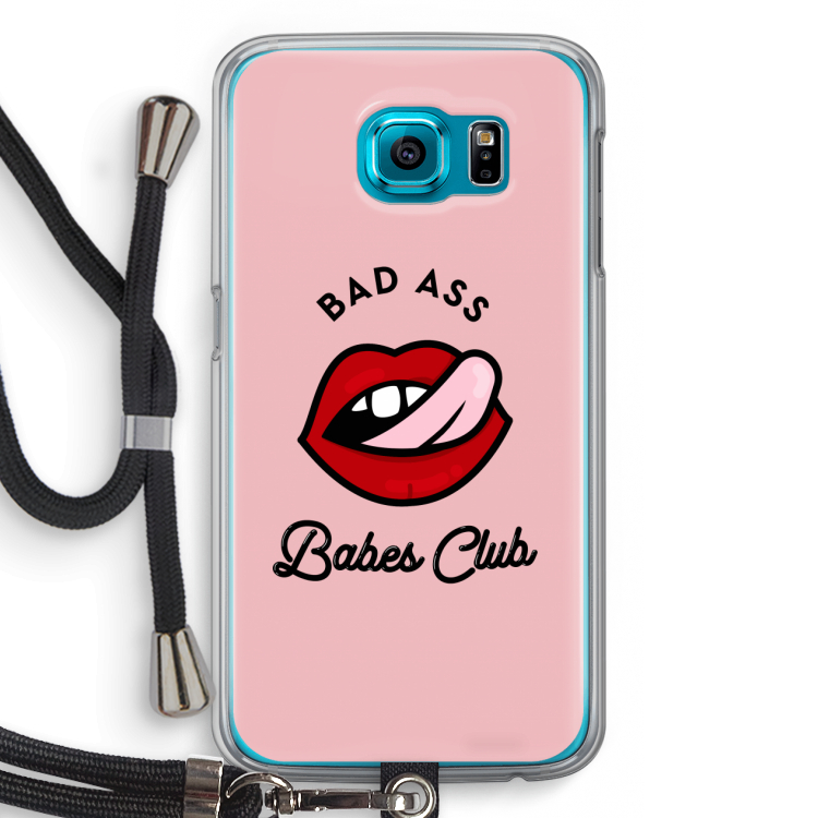 Badass Babes Club: Samsung Galaxy S6 Transparant Hoesje met koord