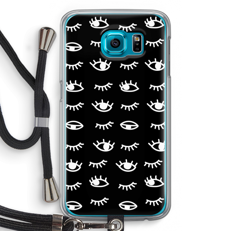 Eye pattern #3: Samsung Galaxy S6 Transparant Hoesje met koord
