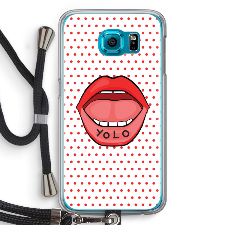 Yolo Denise: Samsung Galaxy S6 Transparant Hoesje met koord
