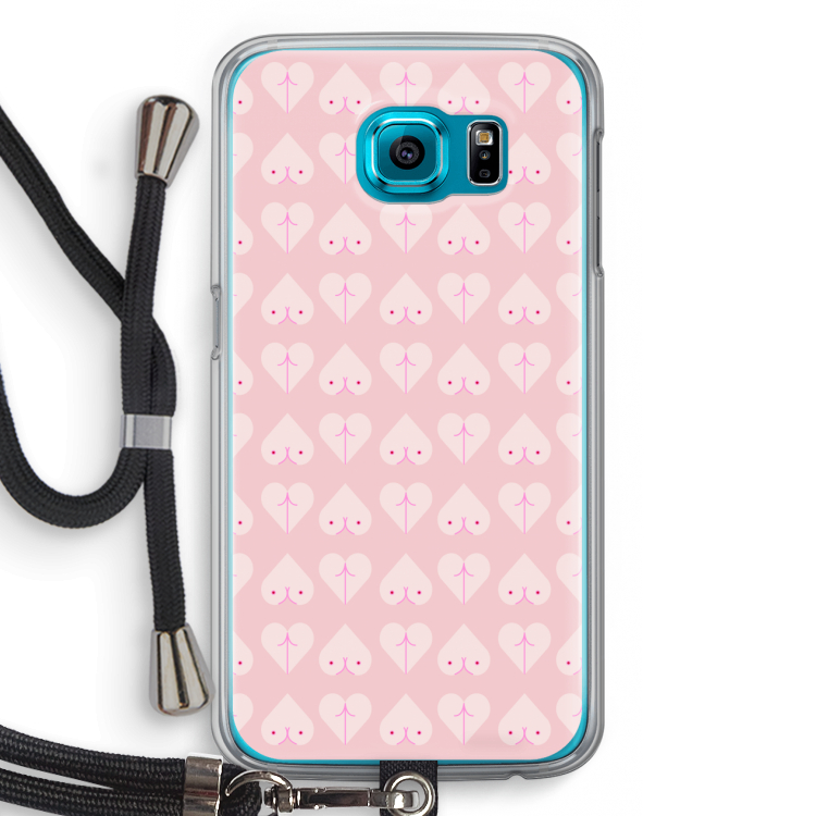 Ass 'n Titties: Samsung Galaxy S6 Transparant Hoesje met koord