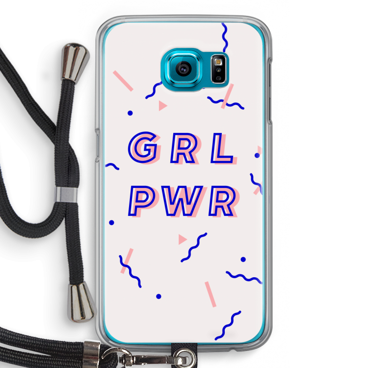 GRL PWR: Samsung Galaxy S6 Transparant Hoesje met koord