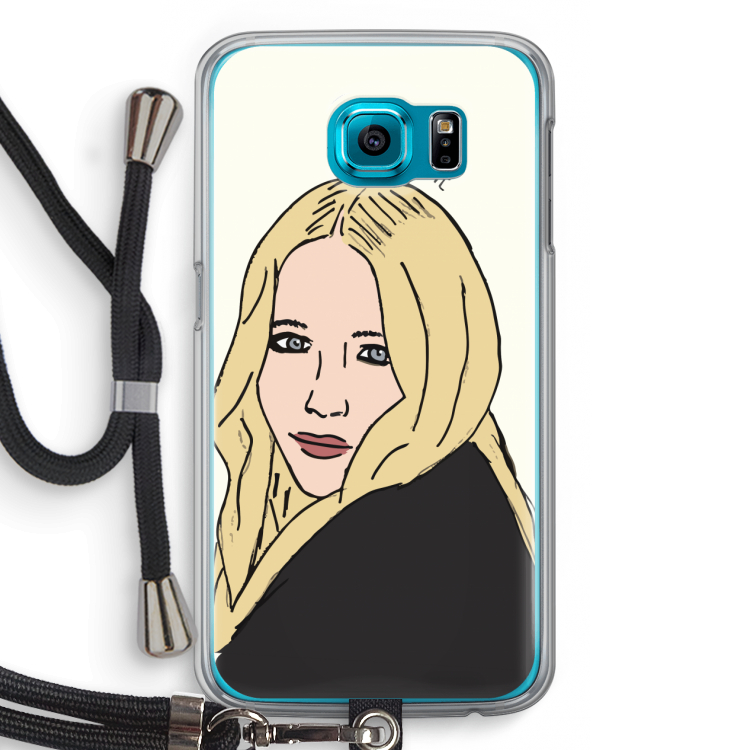 Mary Kate: Samsung Galaxy S6 Transparant Hoesje met koord