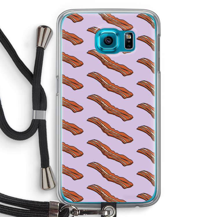 Bacon to my eggs #2: Samsung Galaxy S6 Transparant Hoesje met koord