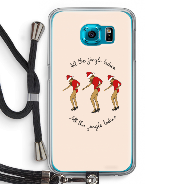Jingle Ladies: Samsung Galaxy S6 Transparant Hoesje met koord
