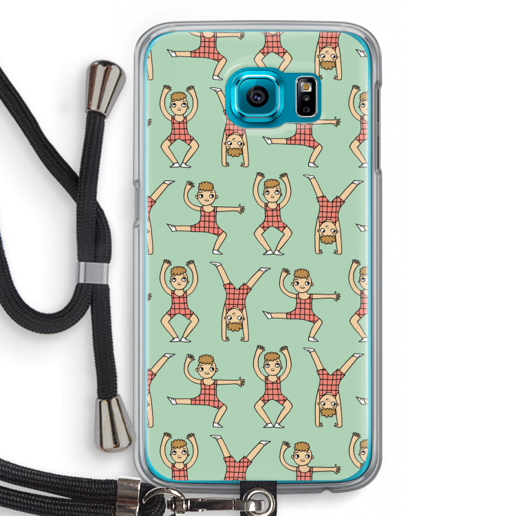 Gymboys: Samsung Galaxy S6 Transparant Hoesje met koord