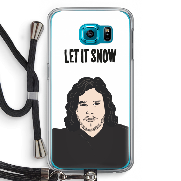 Let It Snow: Samsung Galaxy S6 Transparant Hoesje met koord