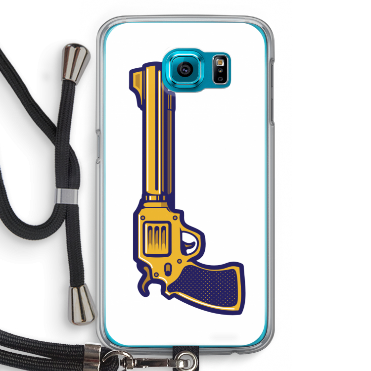 Pew Pew Pew: Samsung Galaxy S6 Transparant Hoesje met koord