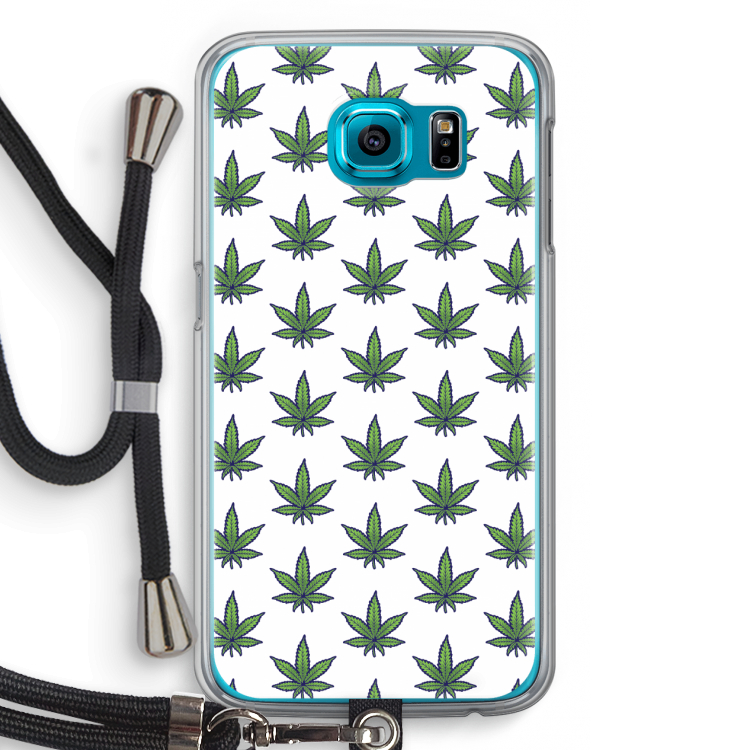 Weed: Samsung Galaxy S6 Transparant Hoesje met koord